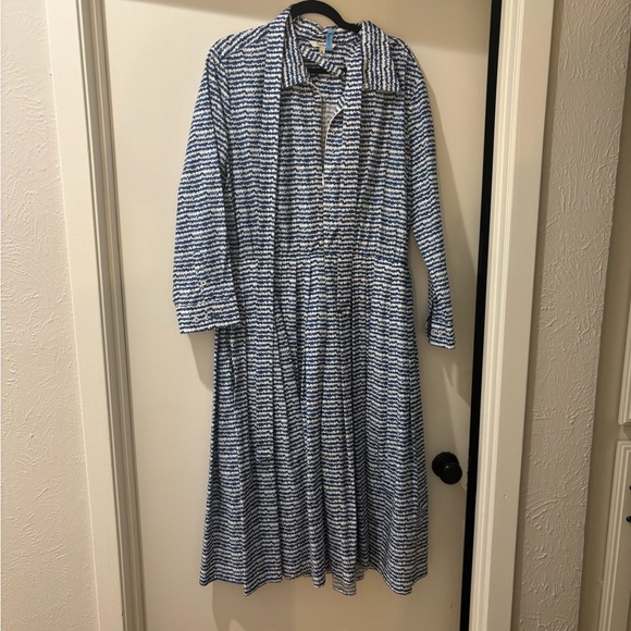 Tucker Blue/White Dress - Size XL - Picture 2 of 4